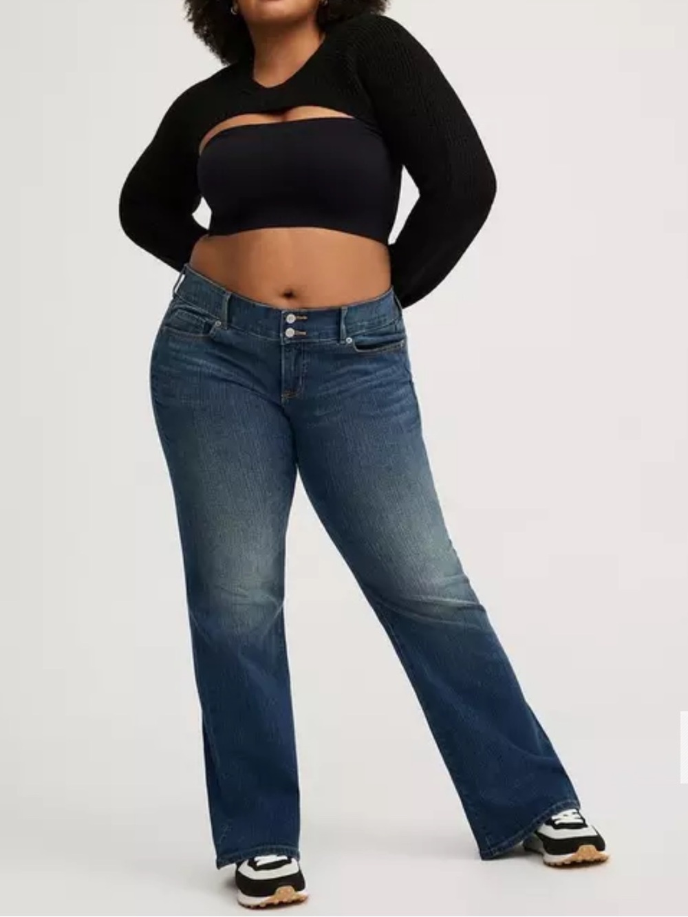 Torrid 16T Low Rise Flare Vintage Stretch Blue Jeans Size 16 Tall